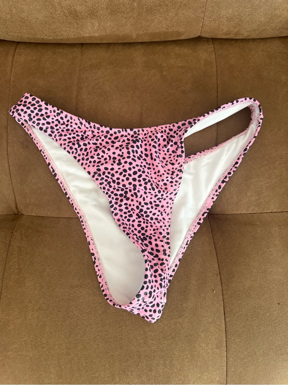 Pink Leopard Print Bikini Bottom